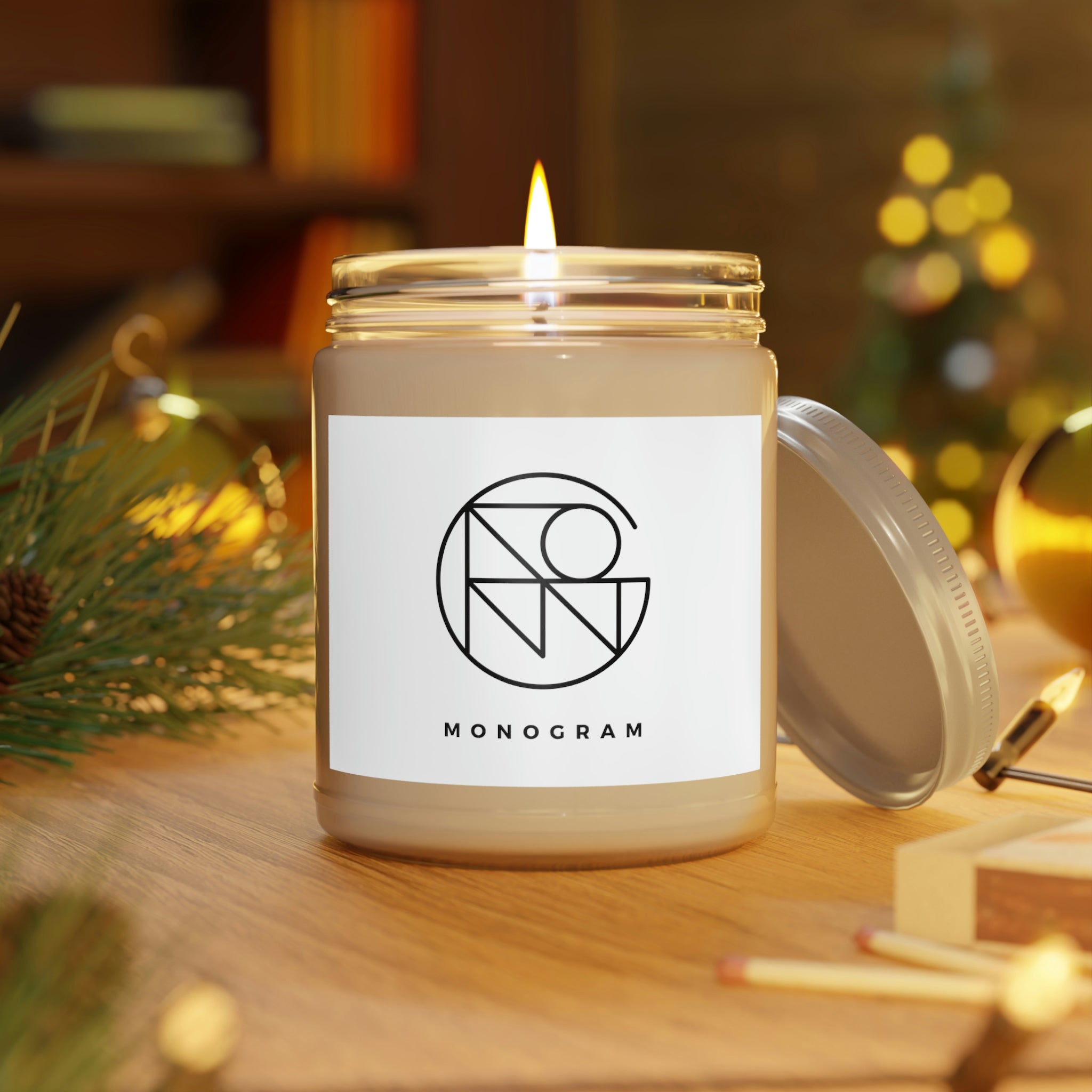 Candle with Design 9oz
