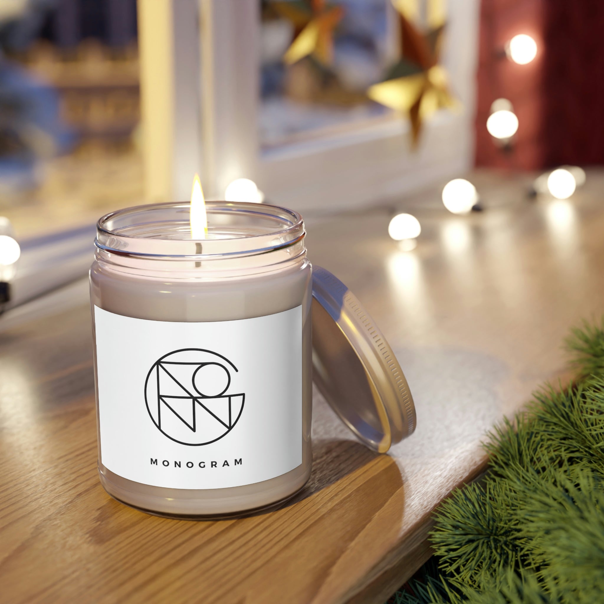 Candle with Design 9oz